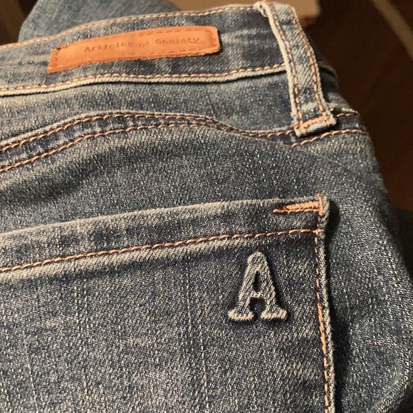 Articles of Society Medium Wash Sarah Benton City Mid Rise Skinny Jeans, 26 - Picture 9 of 11